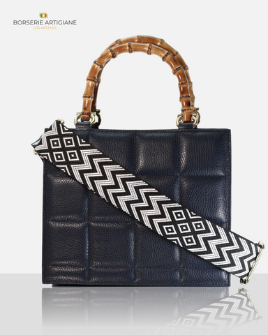 The Bellini Handbag - NAVY BLUE